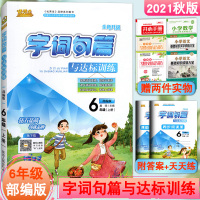2021秋优秀生字词句篇与达标训练六年级上册人教部编版 字词句篇语文6年级上人教版同步练习全方位全解析解读讲析辅导