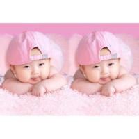 婚房宝宝海报可爱宝宝图片墙贴画胎教海报漂亮女孩图片BB图萌 粉红色 主图06号