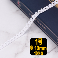 漂白色纯棉线蕾丝花边辅料DIY手工服饰桌布床品窗帘装饰材料 1号 (10米价)漂白