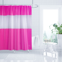 浴室格子圆点仙人掌防水浴帘贝壳卫生间厕所门帘淋浴隔断帘送挂钩 拼接 宽180cm*高180cm+挂钩