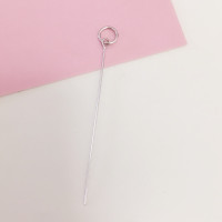 小孔diy配件925银扣吊坠扣翡翠玉扣斜孔歪孔扣 矫正用扣 百搭 款式1白金色