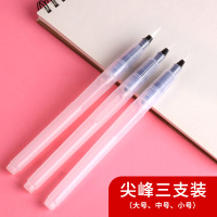 自来水笔套装初学者大容量注水式储水软头笔固体水彩颜料画笔初学者美术幼儿园学生成人手绘绘画工具用品 155mm尖峰*3