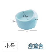 鹦鹉鸟类陶瓷碗饲料杯碟平底防翻防滑幼鸟学吃碟宠物用品玄风 小号(浅蓝色)