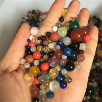 各种天然水晶散珠 草莓晶紫水晶黑曜石海蓝宝石榴石等随机发 普通全混散珠