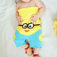 婴儿儿童护肚子护肚脐裤宝宝防踢神器加厚保暖纯棉肚兜护肚围 黄色 100cm