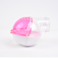 仓鼠外接浴室仓鼠浴缸浴盆浴沙盒圆型浴室小宠用品外接浴室 粉红色