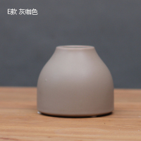 特价中式黑白色简约陶瓷小花瓶家居装饰品摆件日式极简花插 E款灰咖色