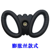 儿童扭扭车配件方向盘童车宝宝摇摆车小孩溜溜滑行车龙头把手 黑色[翅膀形]膨胀丝款+送套筒