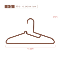 家用防滑晾衣架宽肩无痕衣服架宿舍用学生衣撑挂晾裤架防肩角挂钩 咖色· 5个