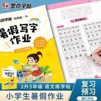 二年级练字帖小学生暑假写字作业寒假天天练二年级升三年级字帖硬笔书法练字本字帖楷书小学儿童语文课本同步专项训练正楷字帖