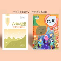 小学生四年级五年级六上册下册语文同步字帖2020部编人教版儿童楷书笔画笔顺钢笔练字帖贴硬笔书法描红练字本 六年级下册【生