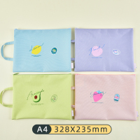 牛津布大容量拉链手提资料袋文件袋补课包学生用文件包女补习袋拎书袋学习袋装书手提袋孕妇孕期产检上班族 [A4]夏日限定(随