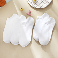袜子女短袜浅口春季运动风棉袜低帮短筒吸汗篮球长袜学生薄款透气 4606款[5双] 均码[买2件减3元]收藏送福袋