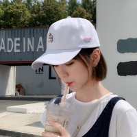 春夏薄款圆脸适合的棒球帽女小众鸭舌帽子日系学生百搭独角兽潮帽 独角兽-白色 可调节