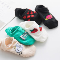 5/10双袜子女韩版短袜隐形袜学生浅口棉袜春夏季薄学院风可爱船袜 隐形F款全棉[5双装]均码