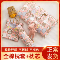 全棉儿童枕芯男女3-6-10岁纯棉宝宝枕头四季幼儿园午睡小学生枕芯 单枕套拍下留言花色