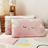 夏季冰丝枕套单人一对卡通48*74cm枕头套双人凉席枕芯套特价 云朵(一对装) 48cmX74cm