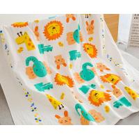 夏季轻柔薄款婴儿纯棉浴巾宝宝盖毯儿童毛巾被幼儿园学生毯子小被 120*140cm大狮子