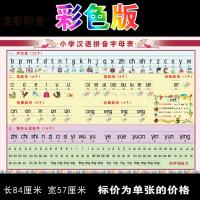 小学生汉语拼音音节全表挂图儿童拼音字母表声母韵母拼读全表墙贴 彩色版1张(84×57厘米)