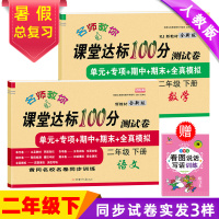 小学二年级下册试卷全套语文数学人教版课堂达标100分期末冲刺假期总复习考试测试卷子训练题学习资料小学生2二年级下册同步练