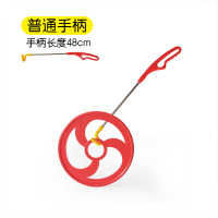 怀旧滚铁环儿童户外运动玩具幼儿园体育器材男孩塑料风火轮小学生 普通手柄|小号(塑料)红