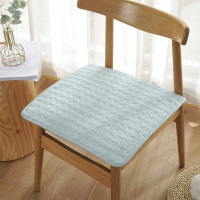 四季纯棉学生椅子垫榻榻米坐垫办公室汽车餐桌椅子垫屁股垫 米格-浅蓝 45x45cm带绑带