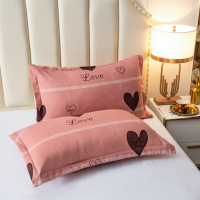 枕套一对装枕头套情侣48x74cm双人单人床上用品宿舍学生枕芯套 心生活 (一对枕套) 48cmX74cm