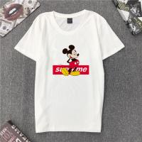 米奇运动套装女夏2021新款宽松韩版潮学生短袖短裤休闲时尚两件套 单上衣[红框鼠] M(建议80-100斤)