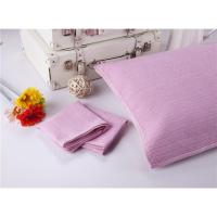 手工老粗布枕巾加厚加大纯棉全棉单双人枕头巾特价一对装 纯粉色一对