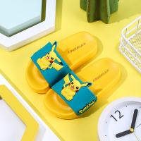 皮卡丘儿童托拖鞋夏男女童室内家用防滑软底小孩浴室凉拖鞋中大童 皮卡丘[黄色] 23码[内长15cm]