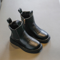 女童马丁靴英伦风儿童短靴2020秋新款中大童宝宝皮靴软底雪地单靴 黑色 31码/内长约19.0厘米