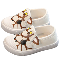 帆布鞋 儿童运动鞋一脚蹬布鞋1-3岁宝宝鞋男女童板鞋休闲百搭童鞋 白色 23码(内长14厘米)