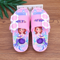 索菲亚拖鞋女童凉拖夏季2021新款防滑软底小公主儿童可爱家居鞋 花扣 356a 苏菲亚 粉红 正常码,可按平时码数选择