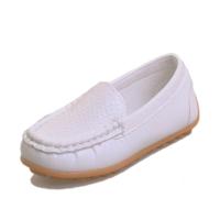 [清仓特价]伊莱男女童豆豆鞋宝宝单鞋1-13岁牛津底防滑白皮鞋潮 白色(B-1)依莱 37码/23.5cm