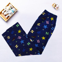 儿童棉袄片半成品男童女童棉裤片松紧带棉裤手工棉裤皮蓝色棉衣片 深蓝色 字母裤片 身高90cm以下(60号)