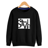 男童卫衣2021新款春秋卡通中大童运动打底衫洋气儿童套头衫上衣潮 黑色 元素排版 110cm