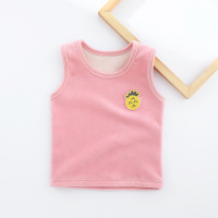 宝宝加绒背心男童内穿秋冬贴身保暖女童加厚打底坎肩婴儿护肚马甲 加绒背心-肉粉 73(建议身高62-72CM )