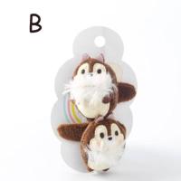 卡通史黛啦拉兔毛绒发夹可爱发绳星戴露发卡发饰儿童发圈头绳皮筋 浅灰色 B棕松鼠发夹一对