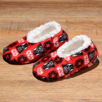 冬儿童保暖防滑地板袜中大童加绒加厚软底鞋袜套早教室内家居袜子 星球大战 底长19CM(27-30码)