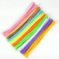 毛根扭扭棒diy绒花幼儿园彩色毛绒球毛球儿童diy手工制作材料包 毛根条10色100根