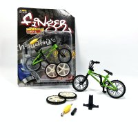 真迷你合金手指单车备用胎自行车模型bikes合金自行车模型玩具 卡板装绿色 小号可拆