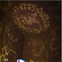 星空投影仪梦幻旋转满天星安睡夜灯创意儿童音乐发光玩具生日礼物 暖光-十二星座(无功能) 配电池