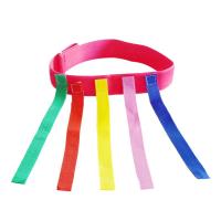 揪尾巴幼儿园抓尾巴玩具儿童粘球衣背心户外体智能感统训练器材械 【儿童】粉红腰带款（腰围可调节）+5条尾巴