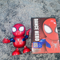 'hi 家！会跳舞的蜘蛛侠机器人蜘蛛人玩具灯光音乐电动儿童礼物 电池款