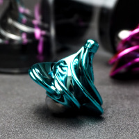 win spin黑科技空气动力陀螺微风手捻玩具成人解压神器 蓝色