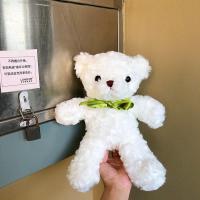 可爱ins泰迪小熊玩偶治愈公仔男生女生毛绒玩具创意娃娃毕业礼物 绿丝巾白熊 30厘米-39厘米