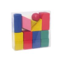 立体几何形状长方形正方体积木儿童小学生数学图形教学教具木质 14粒几何体