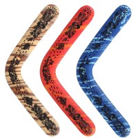 软三叶回旋镖 男孩回力标 儿童个性螺旋郊外安全娱乐v字镖少年。