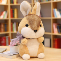兔子公仔毛绒玩具兔兔可爱小兔子布娃娃女生睡觉抱枕玩偶生日礼物 绒绒兔-卡其色 30厘米