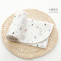 新生儿包巾包布纯棉春夏秋冬婴儿抱被抱毯抱布宝宝包被裹布襁褓单 小屋粉色(夹棉320克) 95x95cm